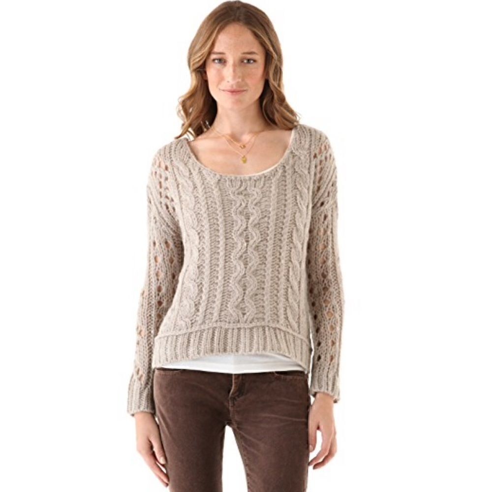 Free People Fluff Sweater *Oatmeal* Size Medium